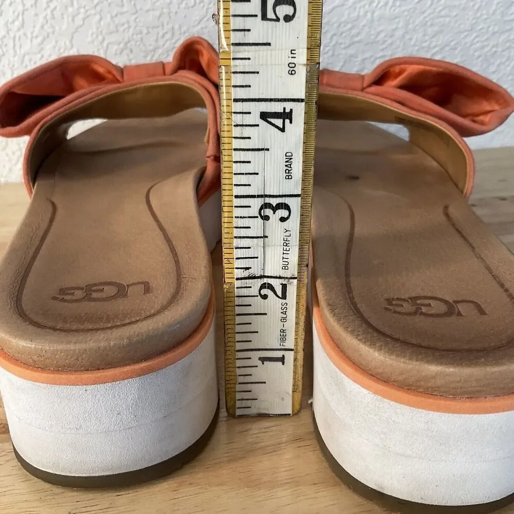 UGG Joan Vibrant Coral Clog Platfrom‎ Slid Sandals Women Size 9.5